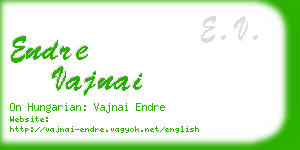 endre vajnai business card